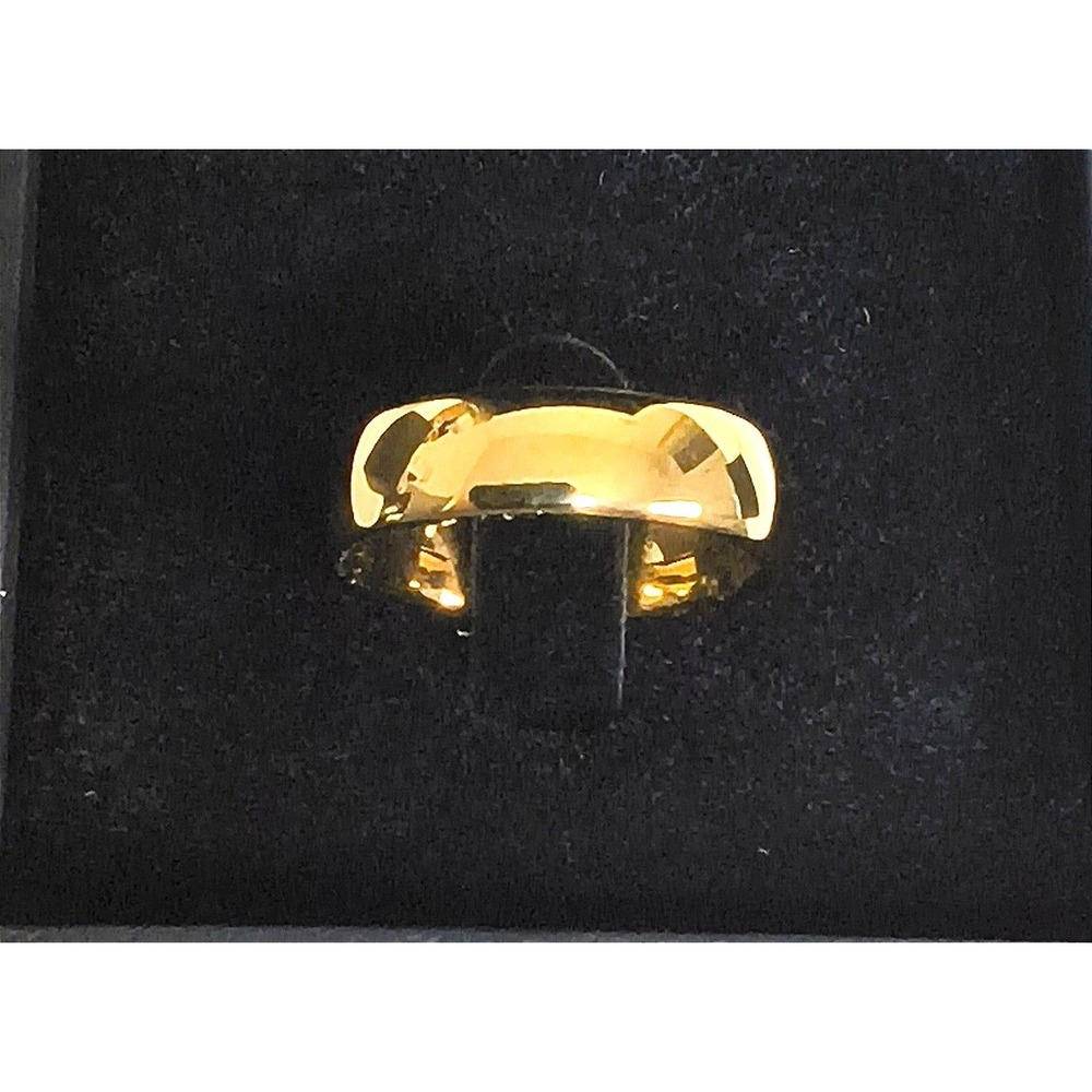 Classic King Will Tungsten Ring Men Size 8 Gold Dome High Polish OY-R233-8